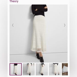 Theory  Pull-On Maxi Skirt in Cotton Crochet